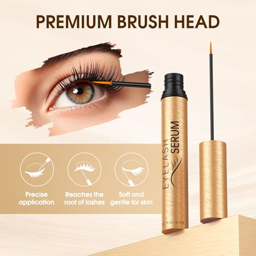 Image of Lash Serum for Eyelash Growth: Premium Eyelash Growth Serum with Advanced Formula to Boost Longer Fuller and Thicker Lashes and Eyebrows - Gentle & Vegan for Sensitive Eyes