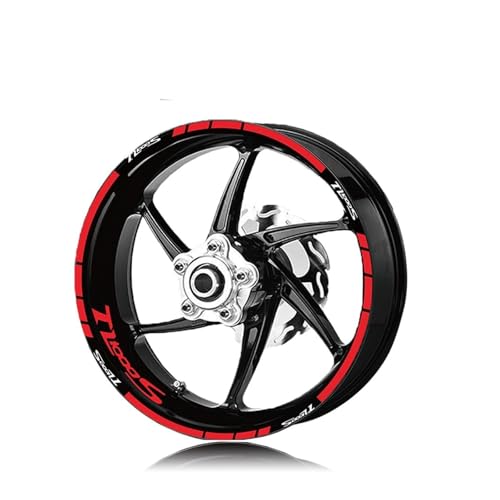 Motorrad-Rad Radaufkleber Felge Motorrad Vorne Hinten Reifen Reflektierende Dekorative Streifen Kit Set Für S&uzuki Für TL1000S Für Tl 1000s Aufkleber Abziehbild(XT-LQ-TL1000S-RED)