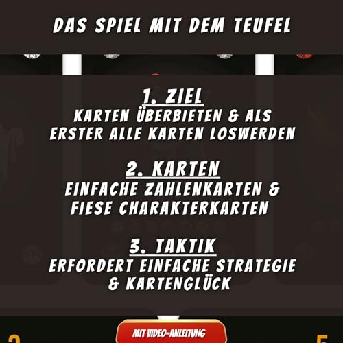Luzifers4, Kartenspiel mit Teuflischem Spaß, Spiel für Erwachsene und Junge, Spieleabende mit Freunden oder Familie, für 2 bis 8 Spieler, Lustige Geschenk Idee, mit Videoanleitung – Bild 3