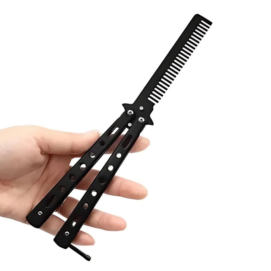 Kit Canivete Butterfly Deluxe com Pente para Treino Canivete Butterfly Kit Pente Butterfly