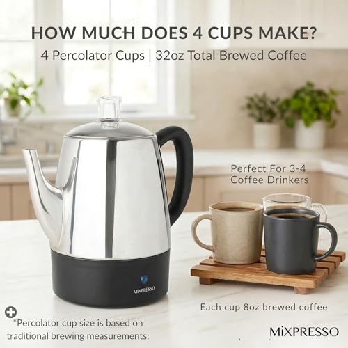 Mixpresso 4-Cup Classic Percolator
