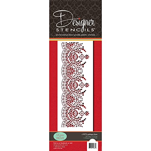 Antique Lace Cake Side Stencil SKU# C1075 by Designer Stencils