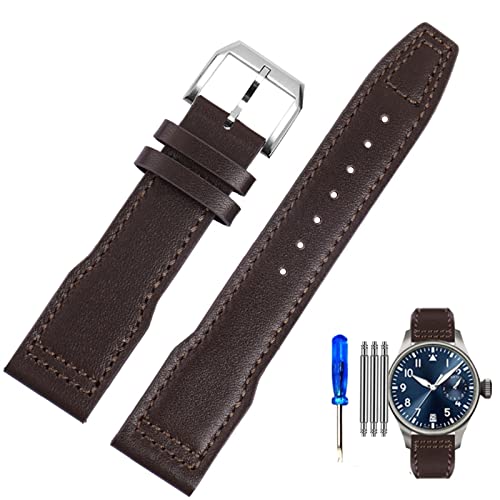 Bracelet montre cuir souple anti-irritation 20mm pour remplacer un bracelet rigide inconfortable