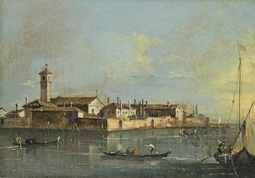 Tableau Isola Del Lazzaretto Vecchio Guardi pour Décoration Chambre Ambiance Vintage Chic
