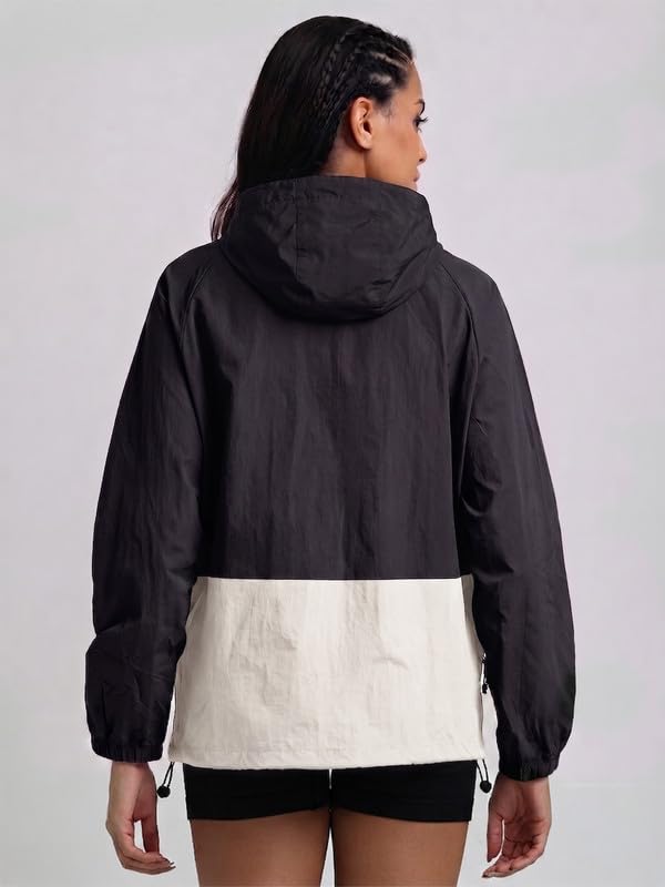 Image of CHKOKKO Windcheater For Women With Hood | With Advanced Upf 50+ UV Windproof Windbreaker Sunscreen | Lightweight Water-repellent Sports Outdoor Travel & Everyday Wear Windshield