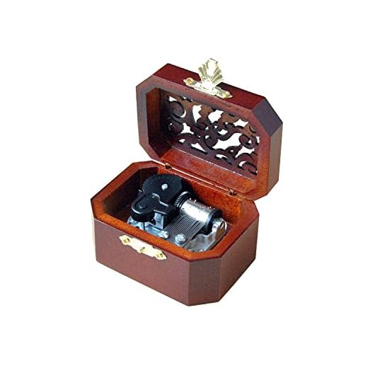 WESTONETEK Vintage Wood Carved Mechanism Musical Box Wind Up Music Box Gift for Christmas/Birthday/Valentine's Day, Melody Castle in The Sky