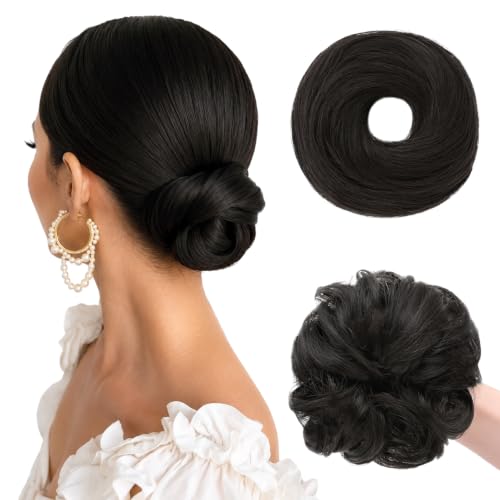 2PCS Messy Bun Hair Piece for Women, Small Donut Bun & Messy Bun ...