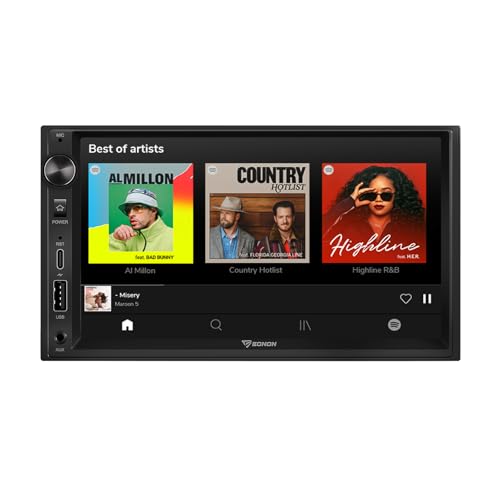 Eonon 6GB+64GB Double Din Car Stereo, 7 Inch Wireless CarPlay Android Auto Car Audio Receiver, Android 13 Touchscreen Navigation, Bluetooth, Backup Camera, 4G LTE, DSP -UX6S