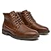 CLOWSE Men’s Casual Dress Ankle Boots with Zipper and Lace-Up, Fashion Boots for Daily Wear, Camel, 12