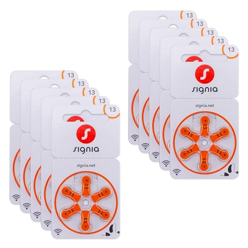 Siemens-Signia Hörgerätebatterien Typ 13 (orange) 60 STK. Vorteilspack