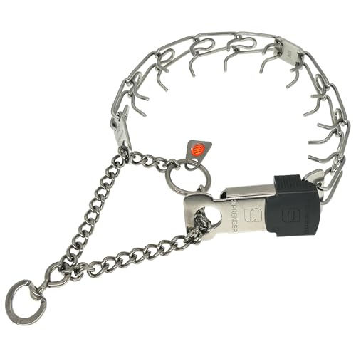 Herm Sprenger Prong Collar with Quick Release ClicLock Buckle for Small Medium Dogs Stainless Steel No Pull Collar | Pinch Collar for Dog Training Made in Germany (16in x 2.25mm)