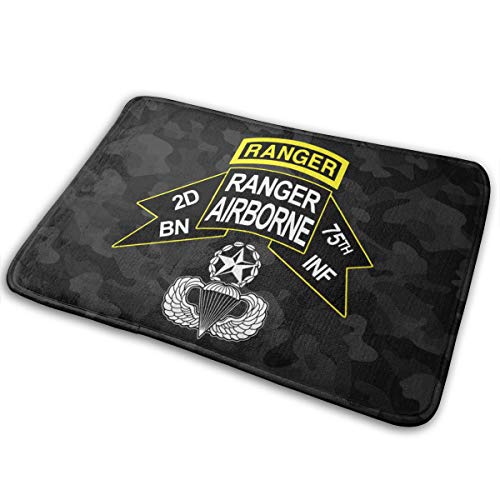 CHUANdi Army Airborne Rangers with American Flag Door Mat Kitchen Mat Bathroom Mat