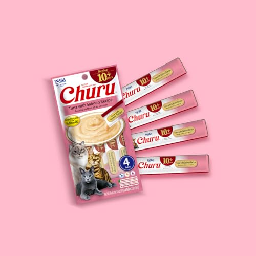 Image of INABA Churu Senior Lickable Cat Treats, Tuna Salmon, 1 Count (Pack of 192)