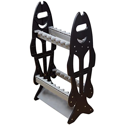 Set Di 4 Supporti Per Canne Da Pesca In Alluminio Regolabili 50-90 Cm – Diametro 12 Mm, Filettatura Inglese, Colore Nero