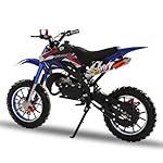 TOLUON-49cc-Kids-Dirt-Bike-2-Stroke-Mini-Dirt-Bike-Gas-Powered-Gas-Dirt-Bike-Motocross-Off-Road-Tires-Shock-Absorption-Springs-Adult-Pit-Bike-Pocket-Bike-motos-para-ninos-USA-Warehouse