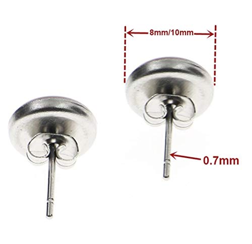 DianaL Boutique 316L Stainless Steel Om Ohm Aum Symbol Earrings Stud Two Tone with a Gift Box Fashion Jewelry2