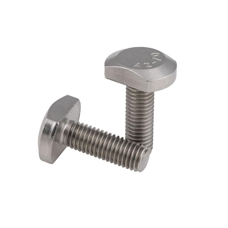 Generic 2PCS T-Bolt 304 Stainless Steel T Bolts T-Slot T Head Bolt Hammer Clamp Screw A2-70 M6 6MM X 40MM A2 GB37 1.25MM Pitch *AT908X2 - (Thread Diameter: M6, Length: 40mm)