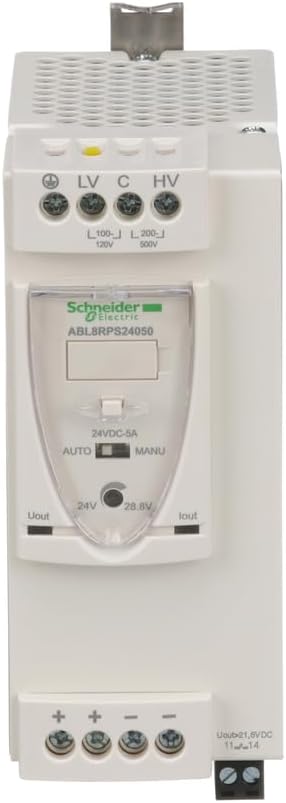 Schneider Electric Universal Power Supply, Phaseo, 1 or 2 Phase, 100 to 500 V, 24 V, 5 Amp