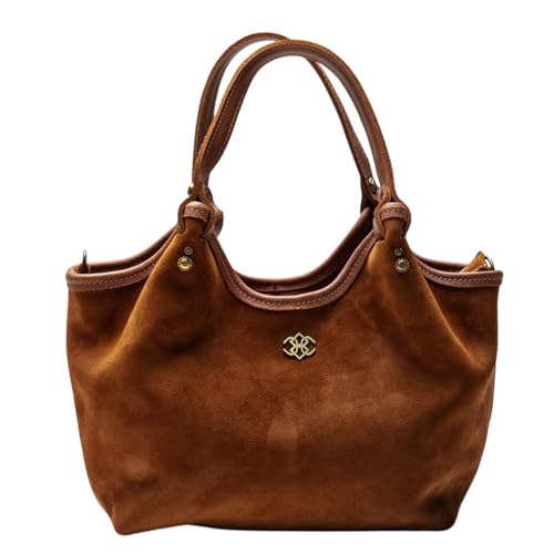 Sac femme en cuir véritable de veau grand format avec bandoulière amovible BARONE Pienza