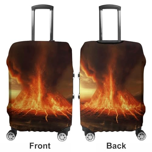 Carry on Luggage Cover Volcano Suitcase Covers for Luggages Tsa Approved Travel Luggage Sleeve Protector Elastic Suitcase Protector Anti-Scratch Washable Fits 19-30 Inch Case -S3