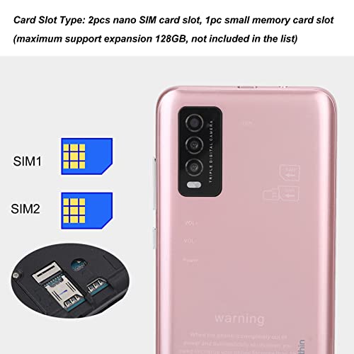 Unlocked-Smart-Phone-3G-Rugged-Cell-Phone-with-50-Inch-HD-Full-Screen-Intelligent-Mobile-Phone-for-Birthday-Gifts-128GB-Expandable-Storage-Ultra-Long-Standby-Facial-RecognitionRose