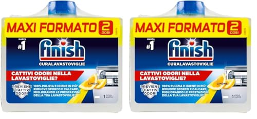 Finish Curalavastoviglie, Additivo Lavastoviglie, 2 Prodotti da 250 ml, Limone. Rimborso di 2€, ovvero sia 1€ per ogni prodotto con il bollino acquistato (Confezione da 2)