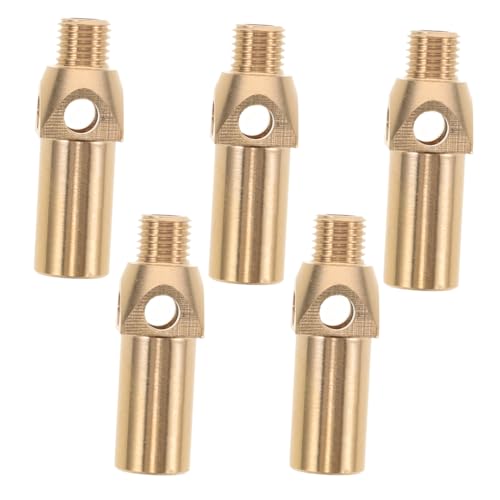 Gogogmee 5pcs Heavy Duty Brass Nozzle Set for Industrial Gas High Pressure Gas Burner Nozzle for Furnaces Stoves and Mining Equipment Durable Gas Appliance Accessories