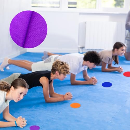 Cisolen 30 Stück Teppich-Punkte für Klassenzimmer, Teppich Spot Marker Bunt Rutschfeste Teppich Marker Teppich Markierung für Klassenzimmer Sitz-Marker Sporttraining Aktivitäten Spiele