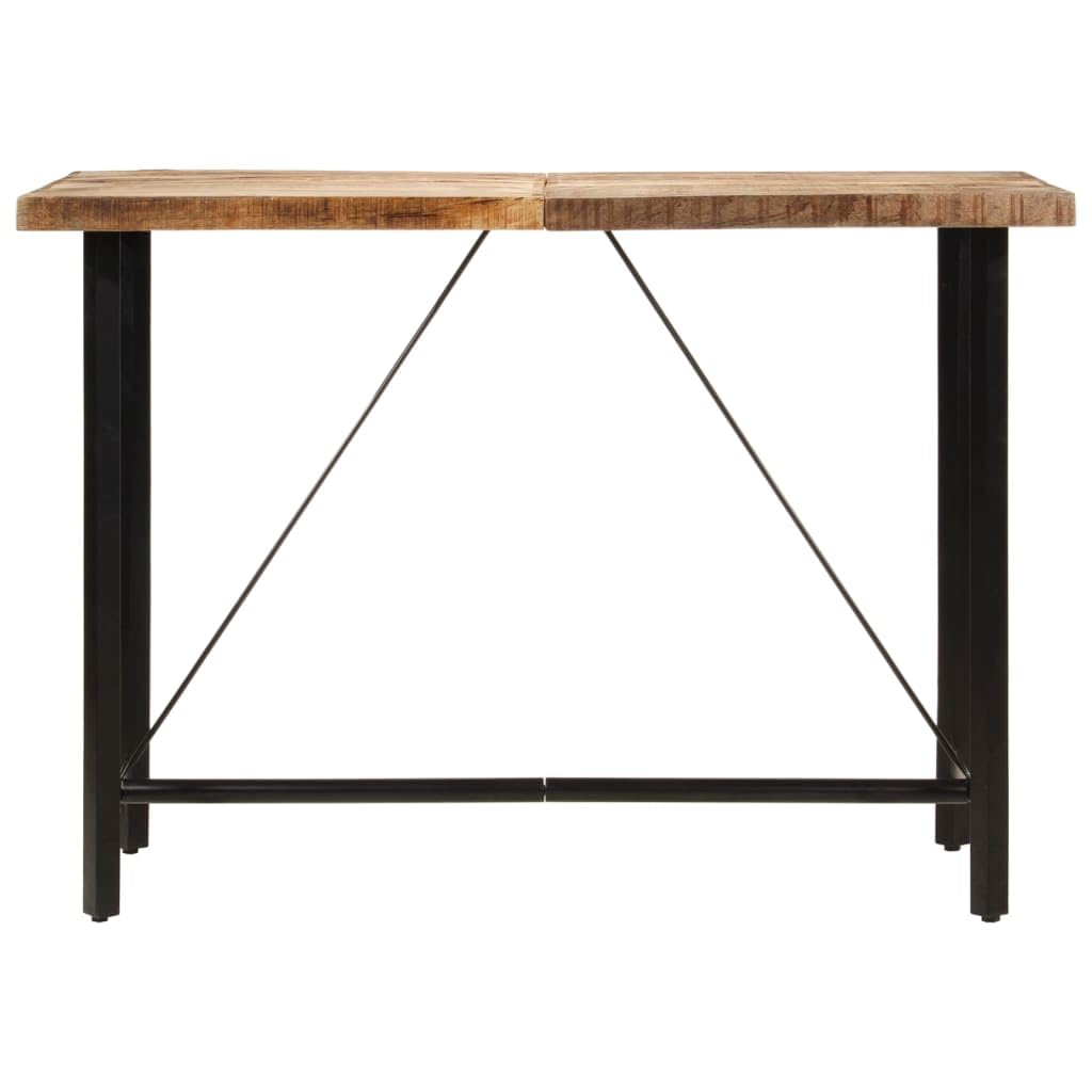 Table de bar en manguier durable et fer avec plateau de 150 cm