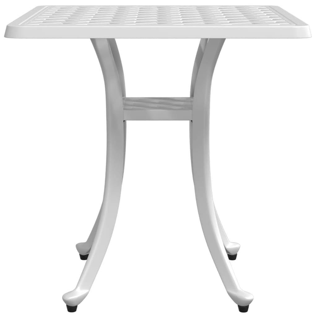 M400K821 - Mesa de jardín de Aluminio Fundido, Color Blanco, 53 x 53 x 53 cm, para pícnic, Barbacoa, jardín, Camping, Boda, Catering