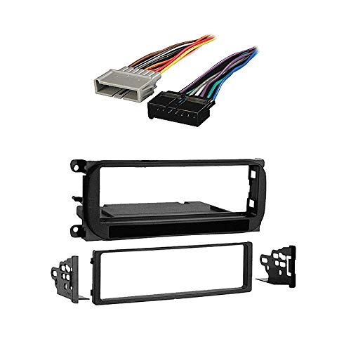 Harmony Audio Compatible with Chrysler 300M 1999 2000 2001 Single DIN Stereo Harness Radio Install Dash Kit Package