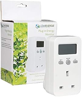 Lowenergie Plug-in Energy Monitor Power Meter Electricity Electric Usage Monitoring Socket UK