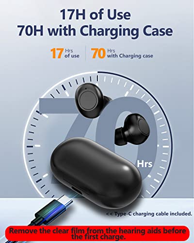 Hearing Aids Reachrgeable-Hearing Aids For Senior,Digital Hearing Amplifier Sound Amplifier For Ears Hearing Aid Earbuds Devices For Adult, Black #TOP4