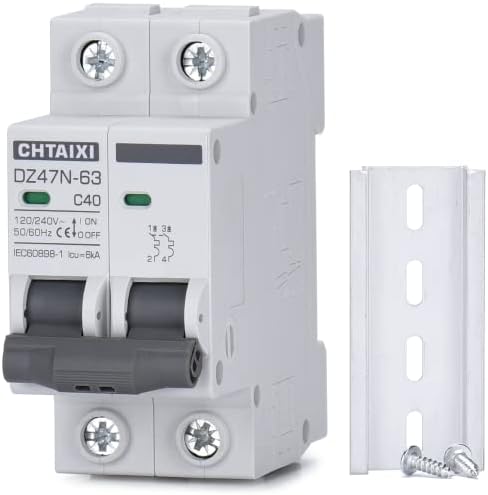 AC Miniature Circuit Breaker, 40 Amp 120V/240V 2 Pole