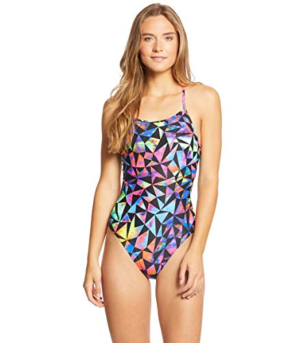 Arena Women's Textured Accelerate Back One Piece Fl Black/Multi 42
