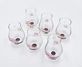 Whiskey Rum TequilaTasting Glasses | Set of 6 | Professional 3.5 oz Blind Tasting Stemless Tulip Shaped Tasting and Nosing Copitas | Small Crystal Snifters Gift Sniffers for Sipping Neat Liquor