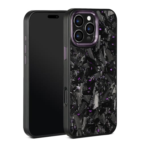 Coque iPhone 16 Pro en fibre de carbone forgée luxe design color clash