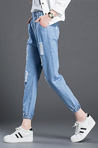 LaoZan Jeans da Donna - Casuale Jeans Distrutti
