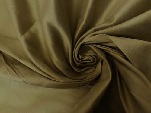 Tissu en soie Dupioni olive 137 cm au mètre pour couture DUP445
