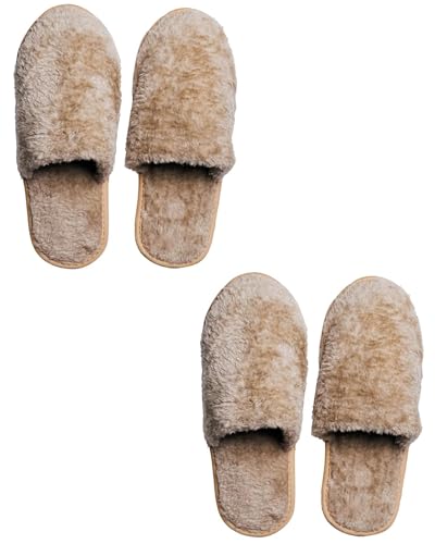 Image of Premium Fur Home Slippers For Women & Men For Winter Capet Slippers for Bedroom Indoor Carpet house slides