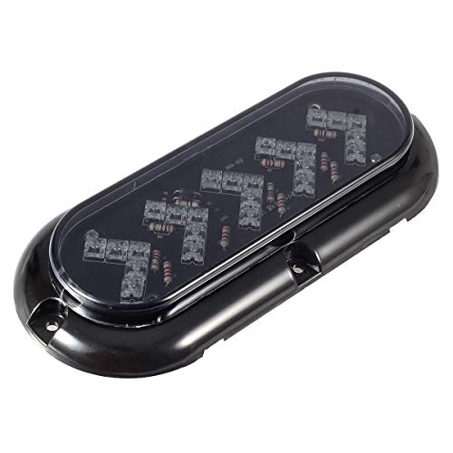 Partsam 2Pcs 6" Oval Arrow Turn Signal Lights Truck Trailer Amber 25Led Surface Mount Smoke Lens Waterproof Sealed Led Marker Clearance Lights Indicators Flange Mount 12V #TOP3