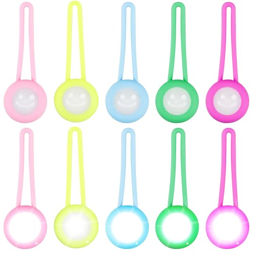 Leikurvo - Leikurvo Lot de 10 pendentifs lumineux LED clignotants pour chien et chat - Collier lumineux avec 2 modes clignotants - Clip de sécurité pour cartable, enfant, jogging - -12%