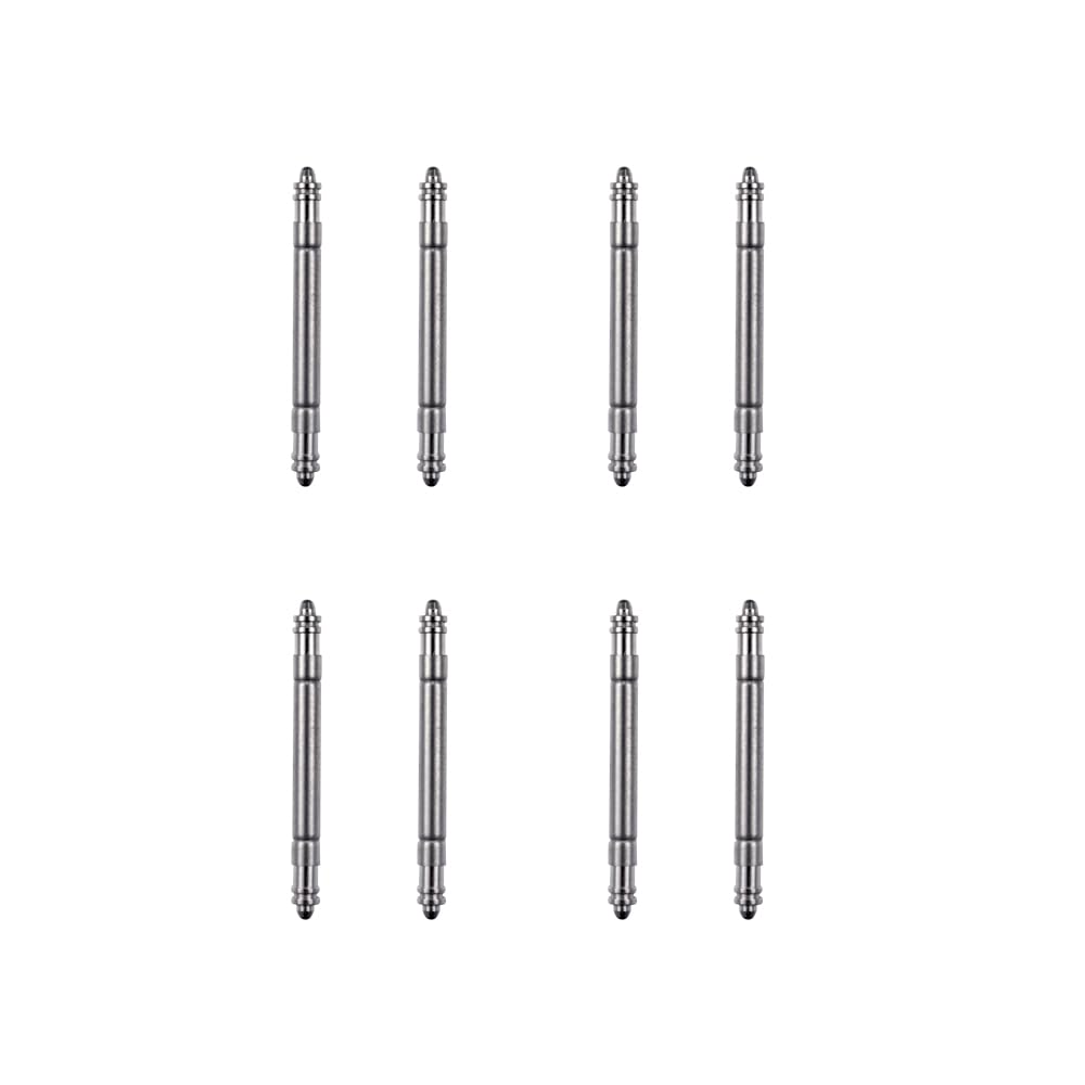 Semdu Watch Spring Bar Pins,2.0mm Special Diameter 20mm Double Flange Spring Pins (8pcs Silver, 20mm)