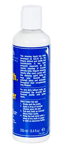 Aramith Bundle Of 2 Items Billiard Ball Cleaner & Aramith Billiard Ball Restorer 8.4 Fl.oz. Bottles #TOP1