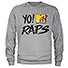 Produktbild Yo! MTV Raps Offizielles Lizenzprodukt Distressed Logo Sweatshirt (Heather Gray), Medium
