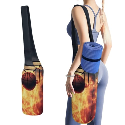 Sac tapis de yoga imprimé basket pour aller au studio de pilates