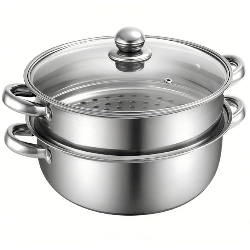 Lista de Vaporeras para ollas favoritos de las personas. 49 Juego de Vaporera Verduras,28 CM Vaporera Chica,Olla Vaporera Con Tapa y Cesta de Vapor,Olla De Vapor De Acero Inoxidable,para cocinar al vapor,para cocinas de inducción,para...