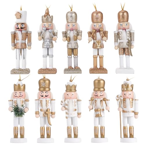 VorFor 10PCS Nussknacker Figur Puppe,12cm Nussknacker,Weihnachtsdeko...