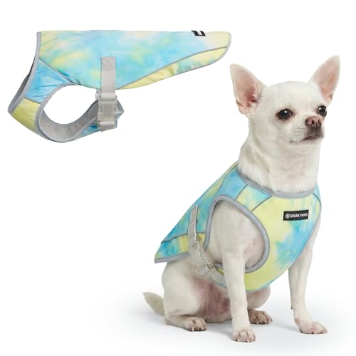 Image of Spark Paws Dog Cooling Vest - SPF 50 UV Sun Protection - Summer Heat Relief Gear for Dogs, Lightweight, Evaporative Cooling - Dog Anxiety Relief Vest During Hot Days - Tropical Storm, Small