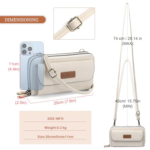 Image of SENDEFN Small Crossbody Phone Purses for Women Vegan Leather Crossbody Bags Shoulder Handbags | Small